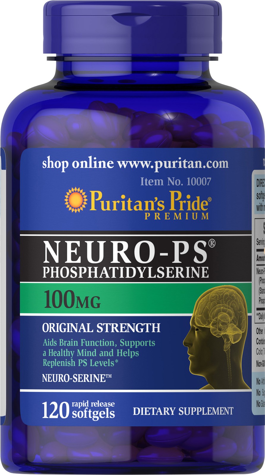 Puritan's Pride Neuro-PS (Phosphatidylserine) 100 mg - 120 Softgels