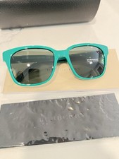 Burberry Sunglasses BE4140 Teal Green Rectangular Grey Lens Sunnies Designer