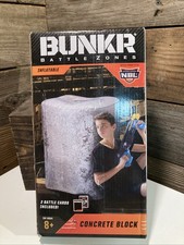 BUNKR Battle Zones Inflatable Concrete Block for Nerf Paintball Obstacle Course