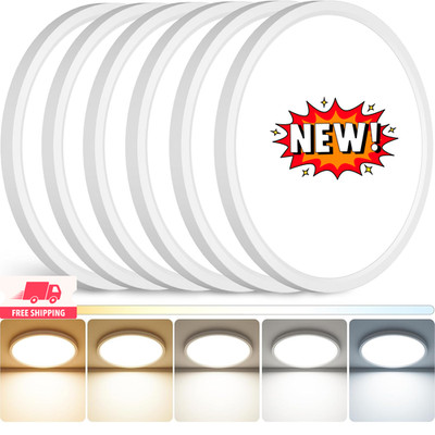 Lámpara de techo LED empotrada de 30 cm, 5 CCT, 3000 K-6500 K, ajustable, 2400 L
