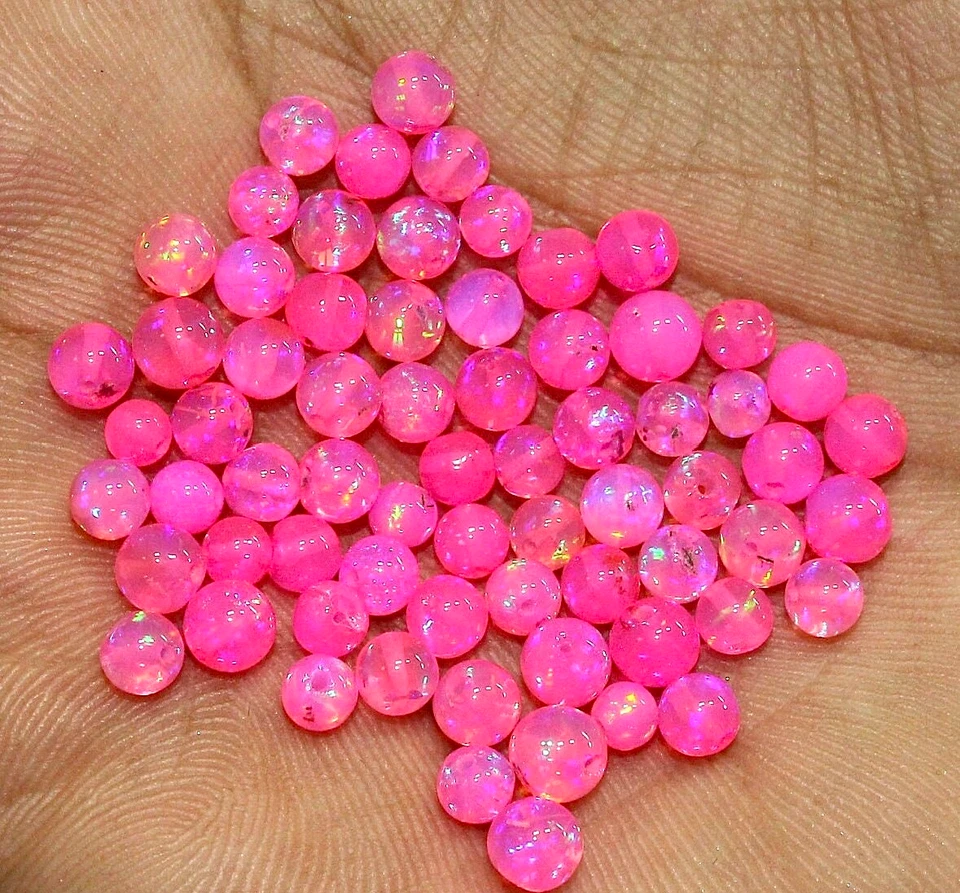 Bolas de ópalo rosa natural grado AAA de 4--5 mm cuentas de bola de ópalo etíope natural Foto 4 de 4