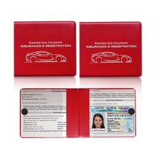Car Registration and Insurance Holder Document Glove Box Wallet 2 Pcs