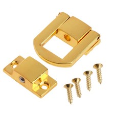 Toggle Catch Lock 0.98"x0.79" Gold Retro Style Iron Hasp Wood Chest Lock Latc...