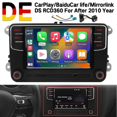DS RCD360 187B RCD330 Autoradio Stereo Carplay Bluetooth für VW Golf Passat CC - Bild 1 von 4