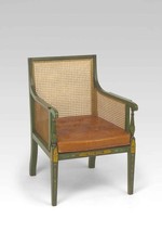 Gullane Hand Painted Caned Bergere Chair