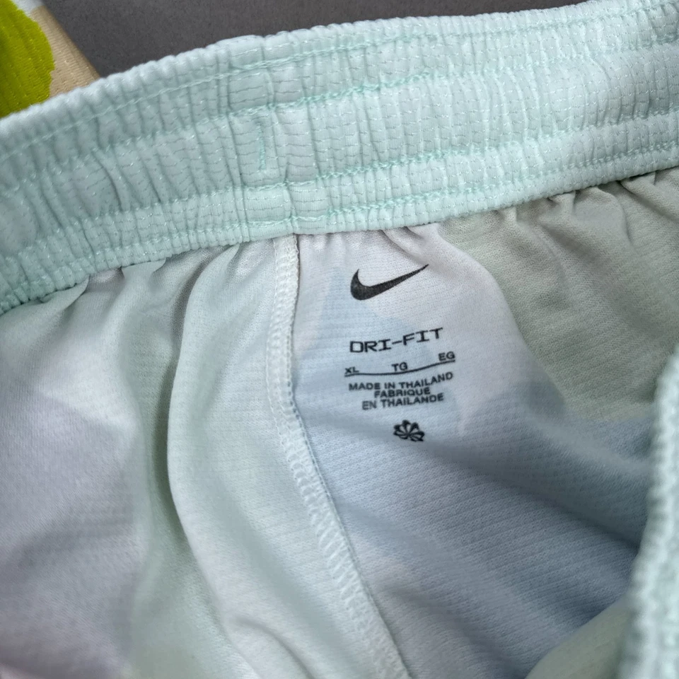 Шорты женские Nike XL зеленые коричневые муха кроссовер баскетбол цветочный обручи запустить тренажерный зал - Изображение 3 из 4