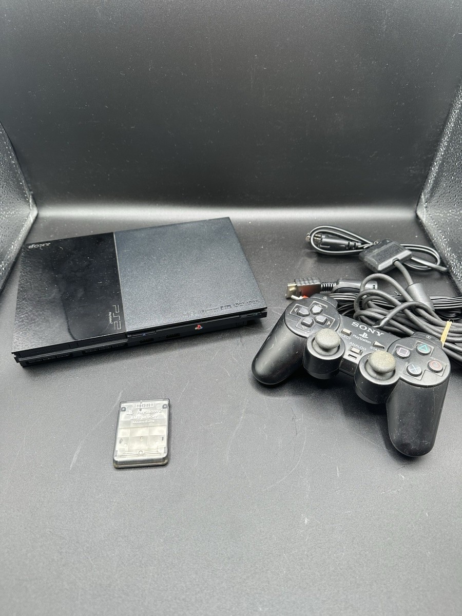 Sony PlayStation 2 Slim Black Bundle SCPH-90000 NTSC-J Region
