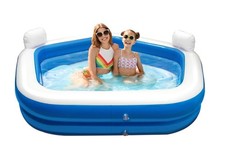 400 Litre Large Inflatable Paddling Swimming Pool Family Kids Outdoor Garden