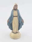 Vintage Virgin Mary Madonna Figurine Blue White Religious Statue — photo 1