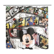 Great Disney Cartoon Movie Print Waterproof Shower Curtain 72" x 72" With Hooks