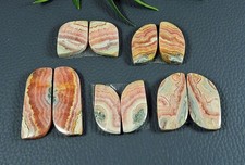 17-31MM Natural Rhodochrosite Fancy Matched Earring Pair 5Pair Gemstone Lot