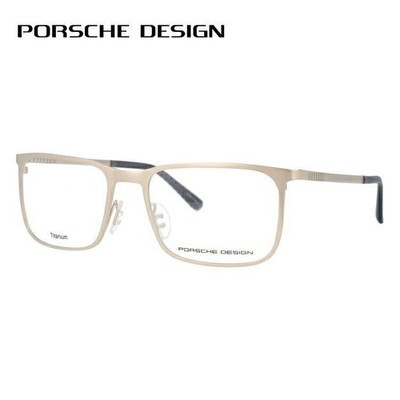 Porsche Design P8294-B 54 Square Titanium Glasses Frame Matte Gold Gray Unisex