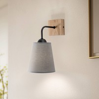 Envostar Wandleuchte, Wandlampe Innen 'Risco' In Alu Aus Textil (1 Flammig, E27)