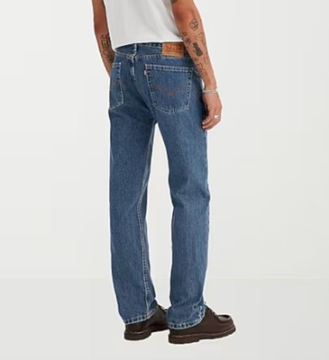 New Levis 505 Regular Fit Straight Leg Jeans Mens 36x30 Medium Wash Blue NWT