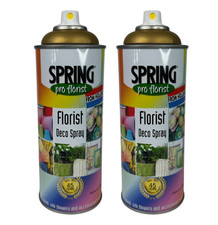 2 PK Spring Pro Florist Floral Spray Paint for Fresh, Dried, Silk Flowers GOLD