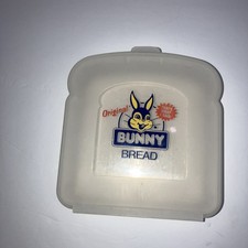 Vintage Bunny Bread Sandwich Clear Plastic Storage Container Made In USA