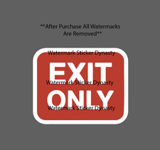 Exit Only Sticker Waterproof Decal Quote Sign Warning Traffic Beware Gift NEW