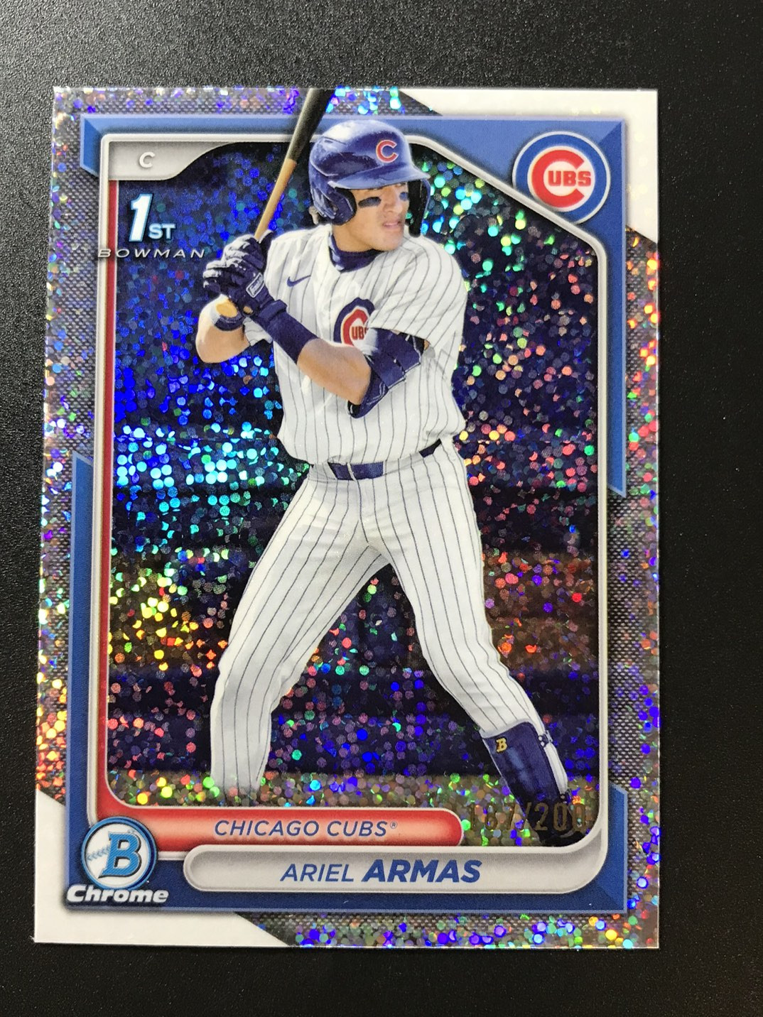 Ariel Armas 2024 Bowman Draft Chrome Sparkles Refractor 1st CUBS /200 -HD