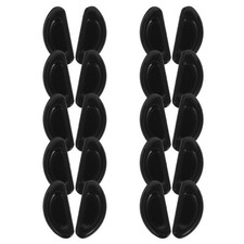 10 Pairs Reusable Adhesive Silicone Nose Pads for Glasses Black