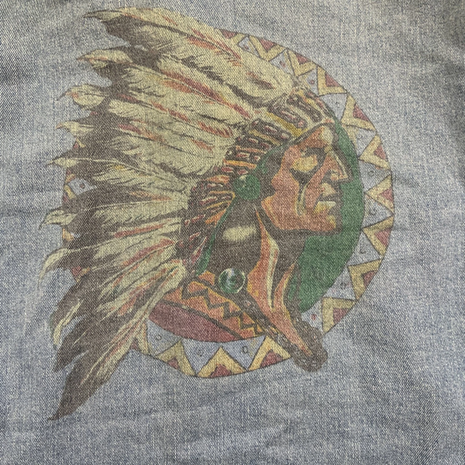 Vintage Polo Ralph Lauren Jacket Mens Large Blue Indian Head USA Made Denim - product detail image 7