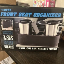 RYDZ Black Cup Holder Multi Storage Organizer Car Auto Truck Universal Mount