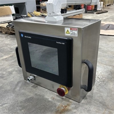 Allen-Bradley PanelView 1000 10'' 2711-T10C8 stainless enclosure on Hoffman Arm 