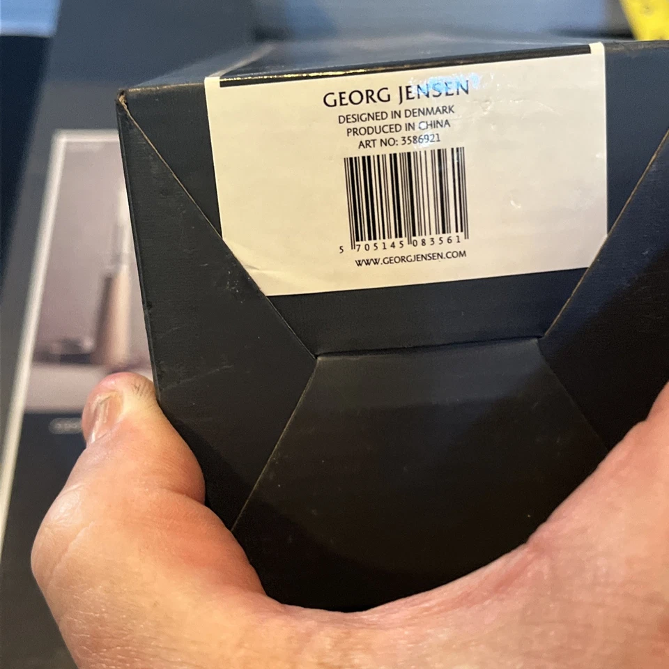 Juego de 2 candelabros elipse GEORG JENSEN 2011 de Rebecca Uth hechos en Dinamarca Foto 4 de 4