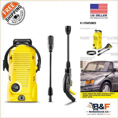 #ad Lightweight K 1 Pressure Washer 1700 PSI 1.45 GPM Ideal for Cars amp; Decks $106.64