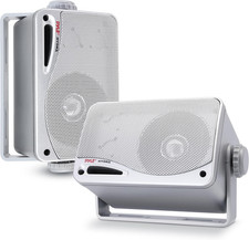 3-Way Waterproof Marine Box Speakers - 3.5" 200 Watt Dual Indoor Outdoor Speaker