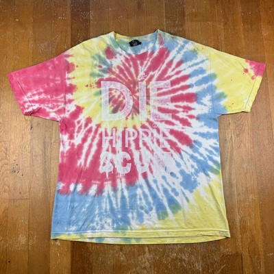 Huf Skateboards Tie Dye Die Hippie Scum T-Shirt Größe XL