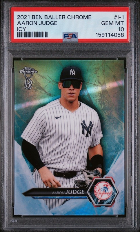 Aaron Judge 2021 Topps Ben Baller Chrome Icy #I-1 PSA 10