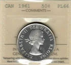 1961 Silver  50 cents  ICCS certified PL-66, UHC