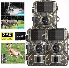24MP 2.5K Trail Hunting Camera Motion Activated Waterproof No Glow Night Visio