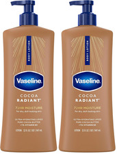Vaseline Cocoa Radiant Body Lotion 32 fl oz 72HR Moisture Pack of 2