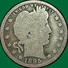 1895-S Barber Quarter Good G Coin #36512