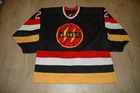 NHL OHL Guelph Platers defunct black game worn/used late 1980s jersey