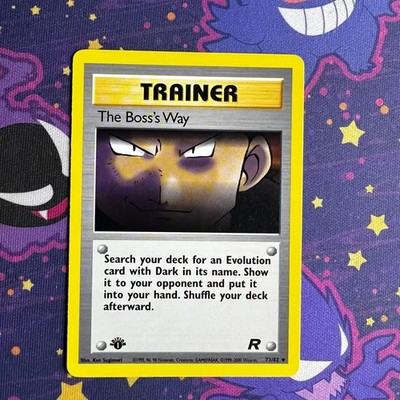 The Boss's Way First Edition 73/82 Pokémon Card 2000 Team Rocket LP