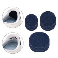 12 Pcs Shoe Heel Repair Patch Oval Self-Adhesive Sneaker Inside Patch, Dark Blue