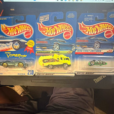 Lot of 3 Hot Wheels 1:64 Diecast Cars Dodge Viper RT/10 Recycling Truck Go Kart