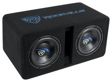 Rockville DV10K52 Dual 10" K5 2400w Car Subwoofers+Vented Sub Enclosure Box/2Ohm