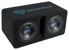 Rockville DV10K52 Dual 10" K5 2400w Car Subwoofers+Vented Sub Enclosure Box/2Ohm