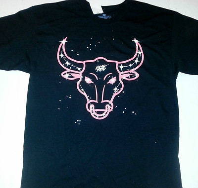 ROCKSMITH reflective 3M BLACK BULL HEAD HORNS tee T-SHIRT mens