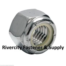 (25) M14-1.5 Fine Thread Nylon Insert Lock / Stop Nut Zinc Plated NYLOC M14x1.5