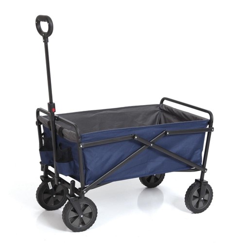 Carrello da giardino 21' blu 150 libbre pieghevole pneumatico fuoristrada telaio acciaio - Foto 1 di 7
