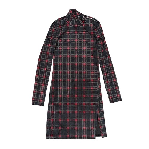 Red Black Blue Gingham Check Shirt Dress Mini Long Sleeve Size S NWT Angie  | eBay