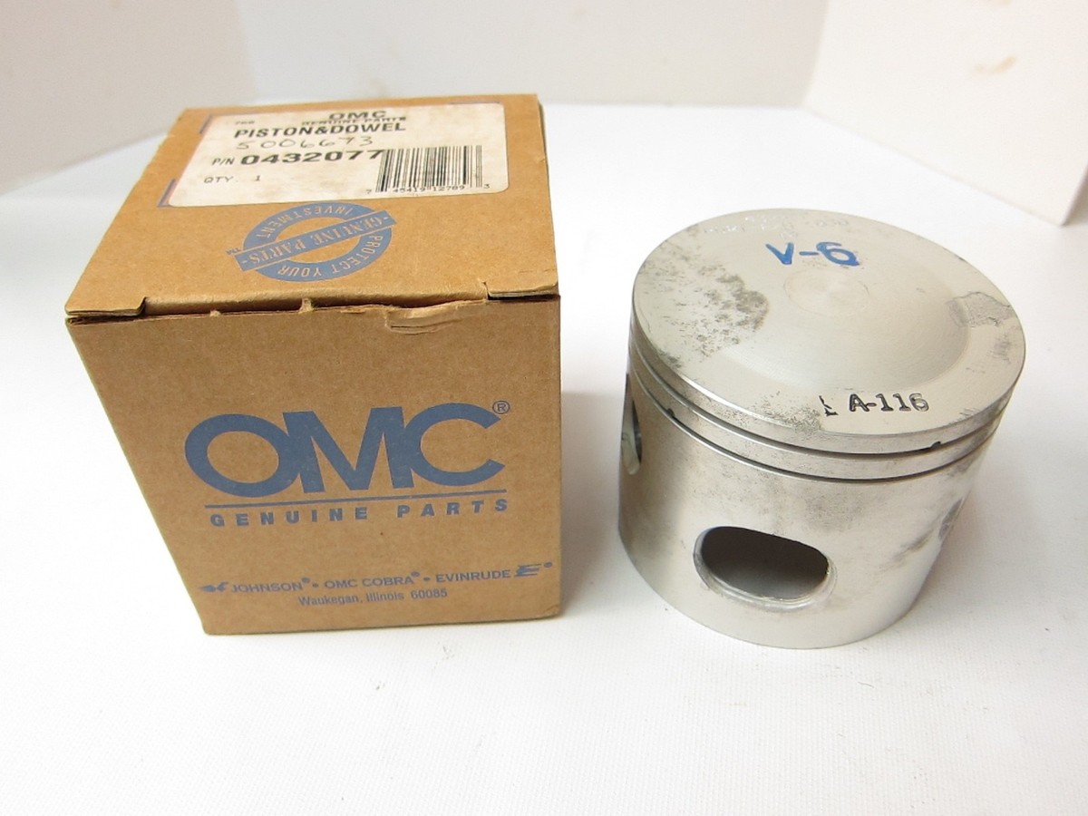 New Genuine OEM Evinrude Johnson OMC 0432077 Piston Port Exhaust  