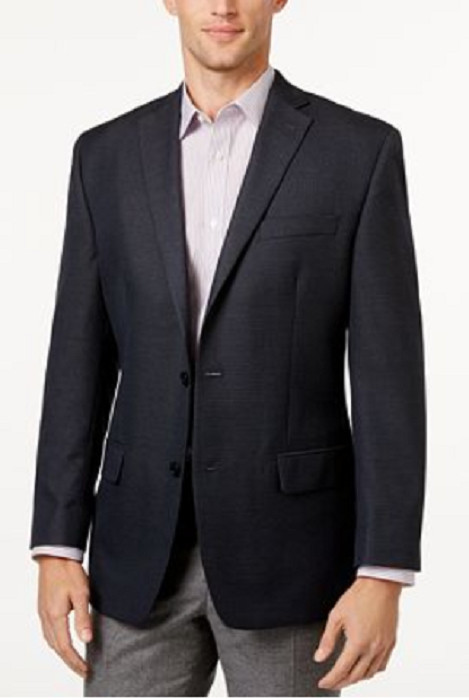 Мужское спортивное пальто MICHAEL Michael Kors классического покроя синего цвета в Хаундстут 36R 295 33490₽