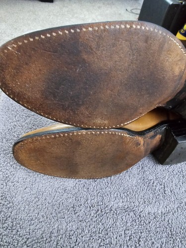 Herren Vintage Justin Braun Leder Cowboystiefel 8,5 D Getragen - Bild 8 von 8