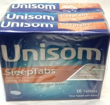 unisom sleeptabs 25mg sleep-aid 48 total tablets exp 03/ 2026