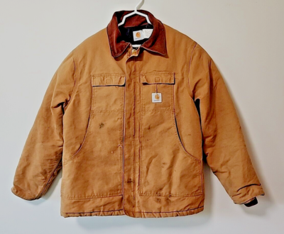 Carhartt Distressed Jacket Union Made USA 90's Lined Full Zip